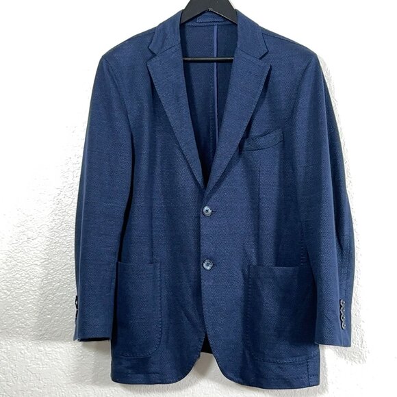 L.B.M. 1911 Tailored Limited Edition Unstructured Herringbone Blazer Men's Size - Picture 2 of 12